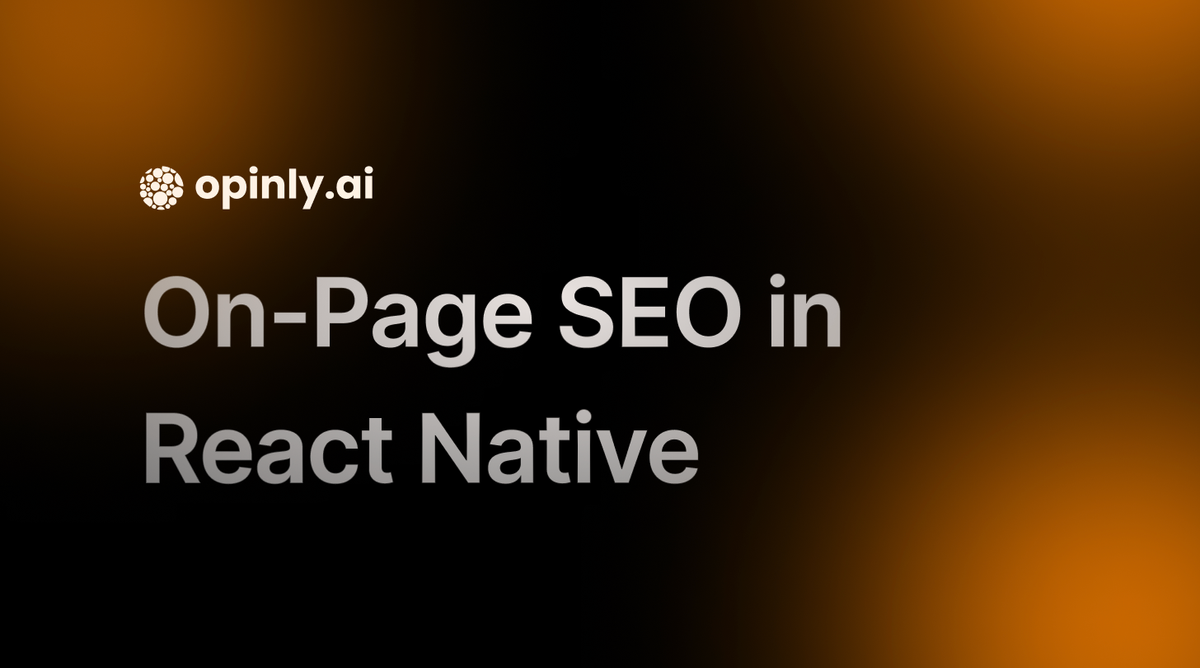 On-Page SEO in React Native