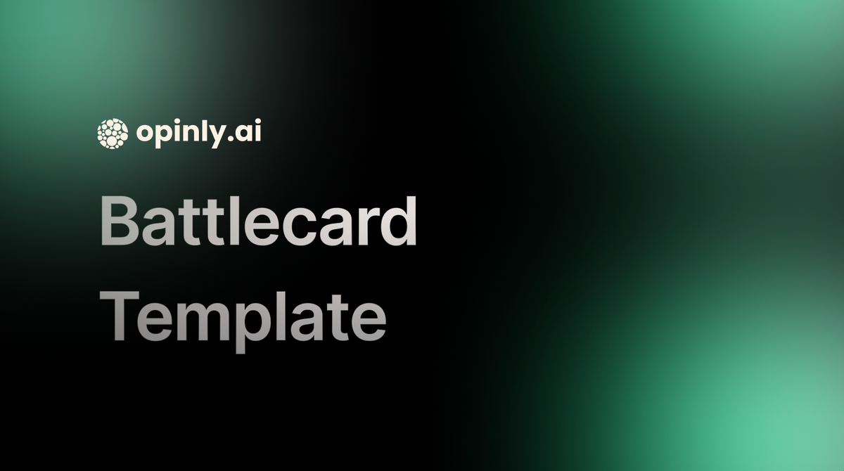 The Ultimate Battlecard Template for Crushing Your Competition