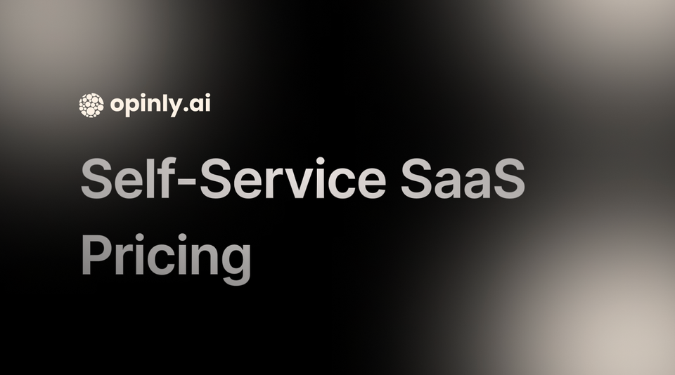 Guide to Self-Service SaaS Pricing